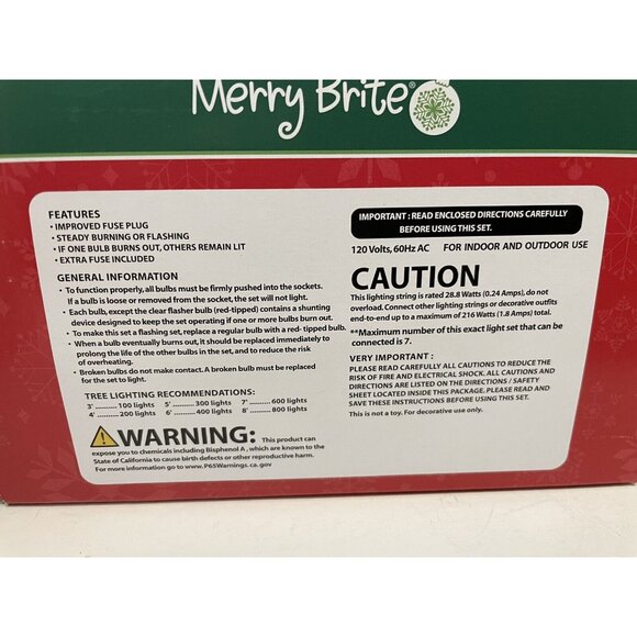 Merry Brite 70 Count Mini Lights Indoor Outdoor 2 Box Multi Bulb Green Wire - Picture 2 of 2